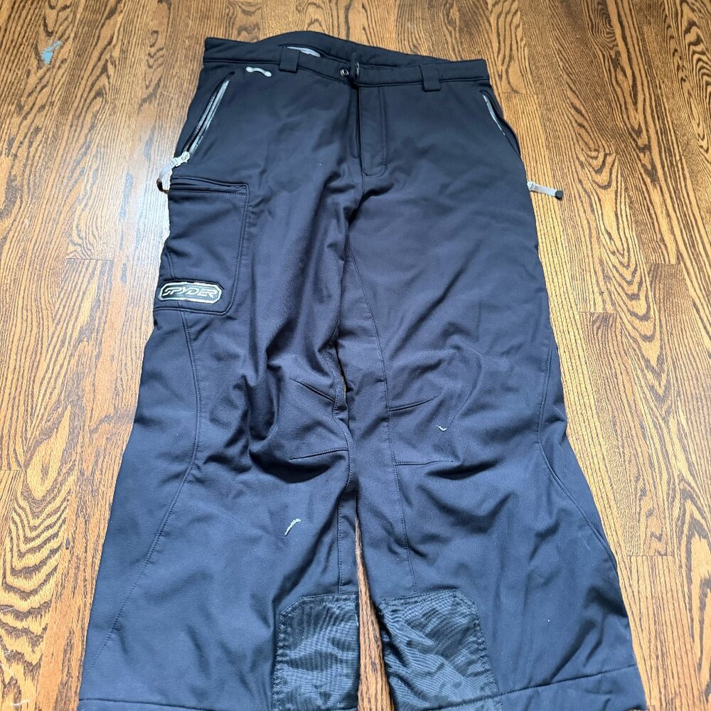 Spyder Men’s Black Insulated Ski Snow Pants – Dermizax EV – Size Large